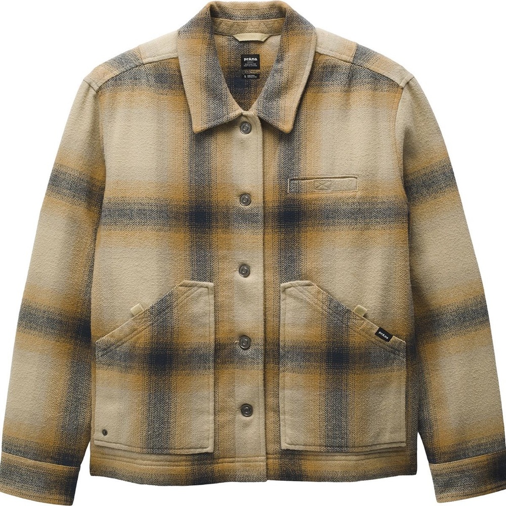 Prana Bridges Flannel Jacket Women's Jacket in Sandstone